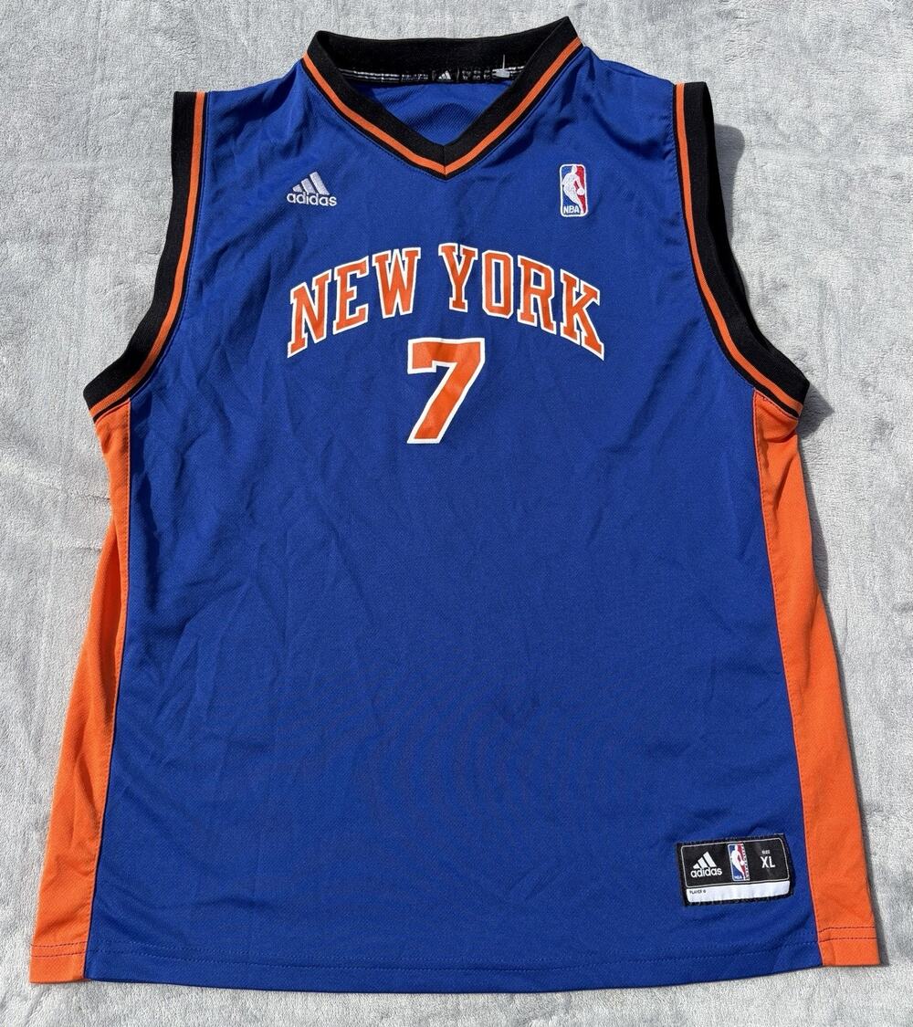 adidas New York Knicks Carmelo Anthony #7 NBA Basketball Youth Jersey Blue Sz XL